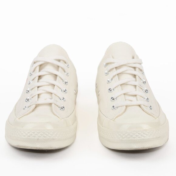 Converse x CDG Play Chuck Taylor Low White Red Heart M 6 W 8 - Picture 2 of 12